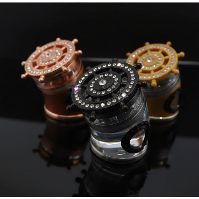 Wood Grinder - 4 Part Metal With Clear Beats On Top - SmokeMEGA