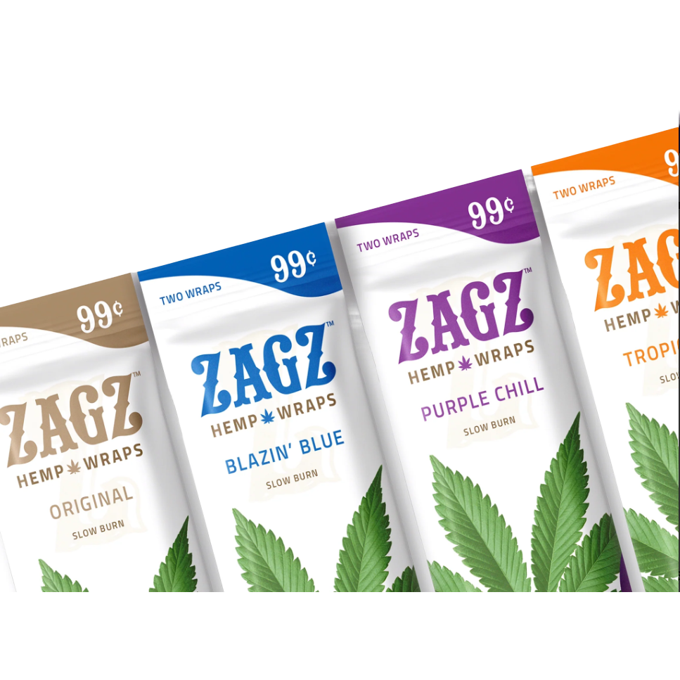 Zagz Hemp Wraps - 25 Pack | Zig Zag Hemp Wraps