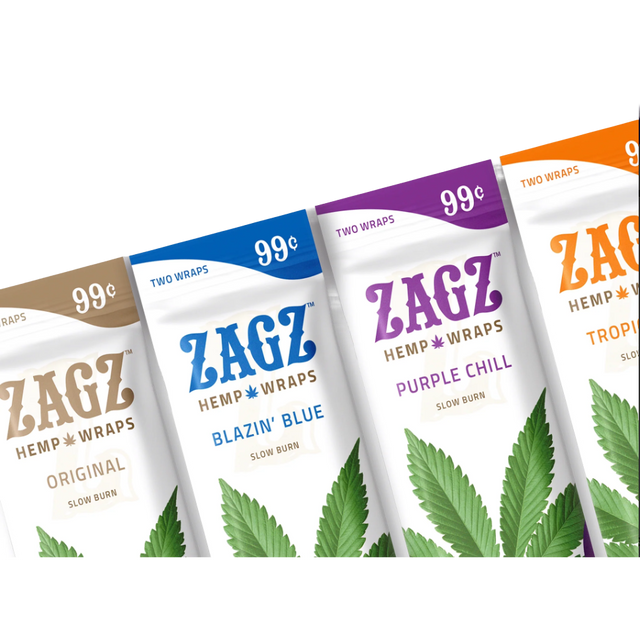 Zagz Hemp Wraps - 25 Pack | Zig Zag Hemp Wraps