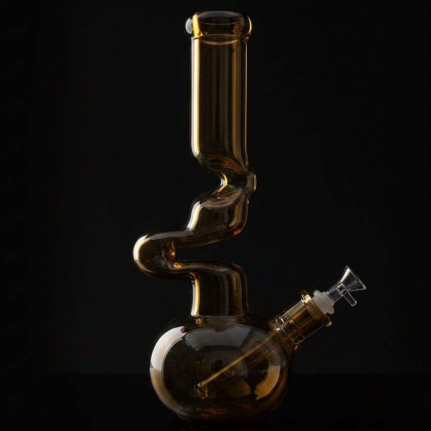 Zig Zag Bong | Zong Metallic Zig Zag Beaker Bong 14"