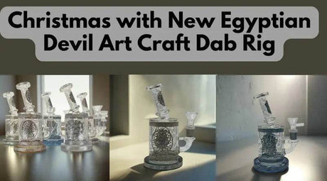 Christmas with New Egyptian Devil Art Craft Dab Rig - SmokeMEGA