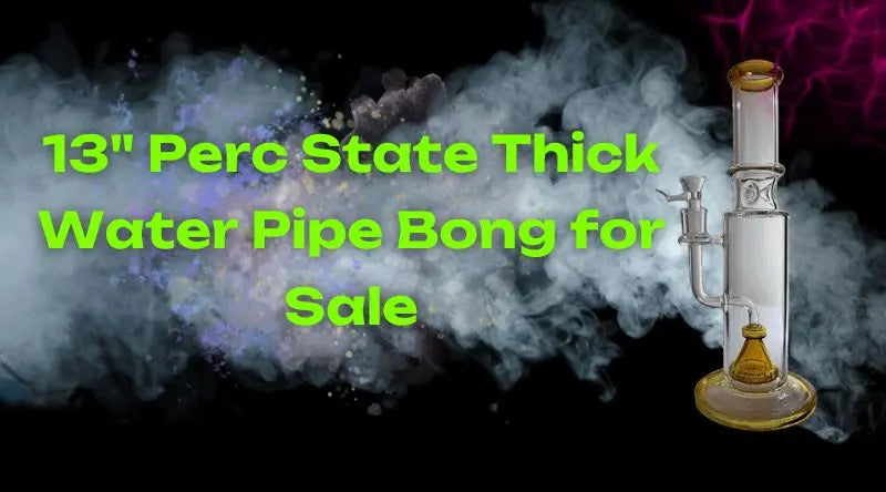 13" Perc State Thick Water Pipe Bong for Sale | Easy to Clean