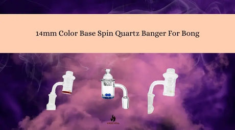 14mm Color Base Spin Quartz Banger For Bong | A Stylish Design