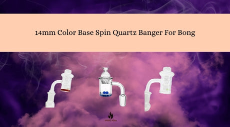 14mm Color Base Spin Quartz Banger For Bong | A Stylish Design