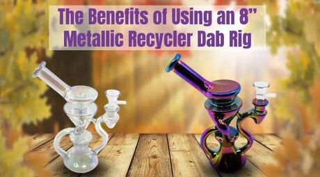 The Benefits of Using an 8” Metallic Recycler Dab Rig - SmokeMEGA