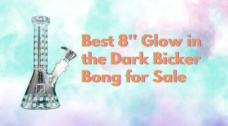 8 Inch Glow in the Dark Bicker Bong for Sale - SmokeMEGA