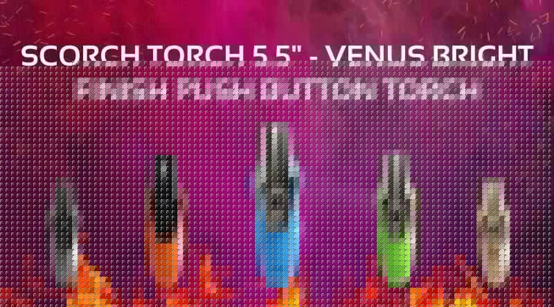 Scorch Torch 5.5" - Venus Bright Finish Push Button Torch - SmokeMEGA