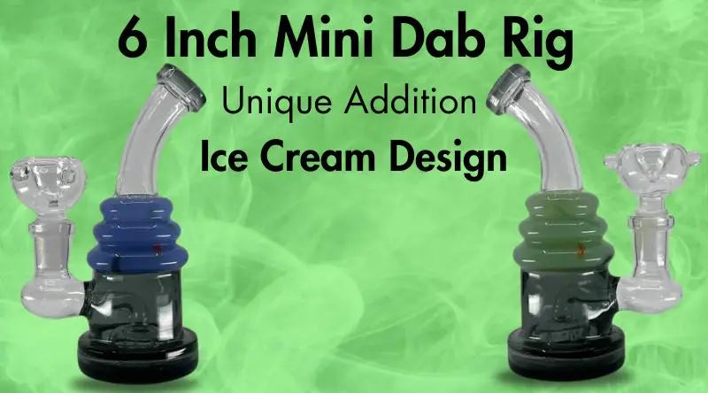 6 Inch Mini Dab Rig Unique Addition Ice Cream Design