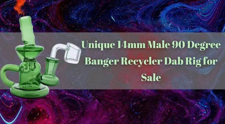 Unique 14mm Male 90-degree Banger Recycler Dab Rig for Sale - SmokeMEGA