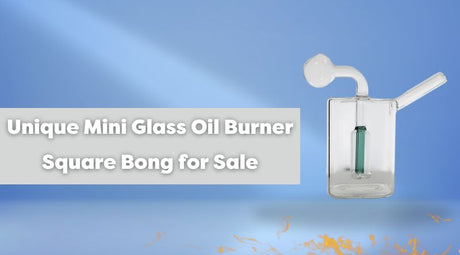 Unique Mini Glass Oil Burner Square Bong for Sale | Smooth Hits