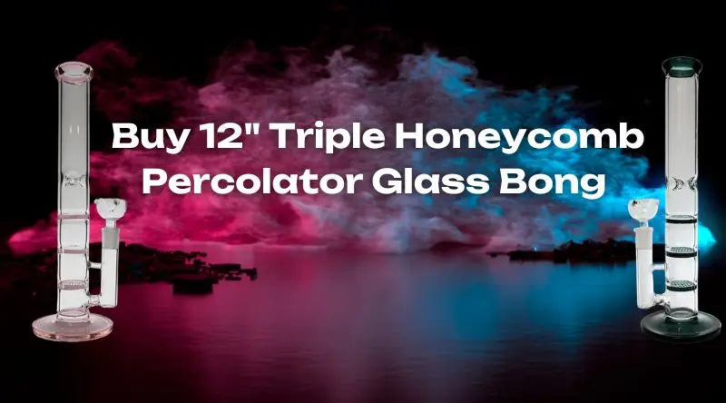 Buy 12" Triple Honeycomb Percolator Glass Bong