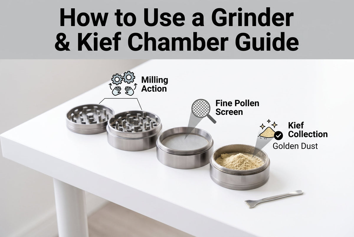 How to Use a Grinder & Kief Chamber Guide