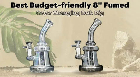 Best Budget-friendly 8" Fumed Color Changing Dab Rig - SmokeMEGA