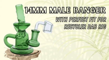 14mm Male Banger with Perfect Fit for Recycler Dab Rig - SmokeMEGA