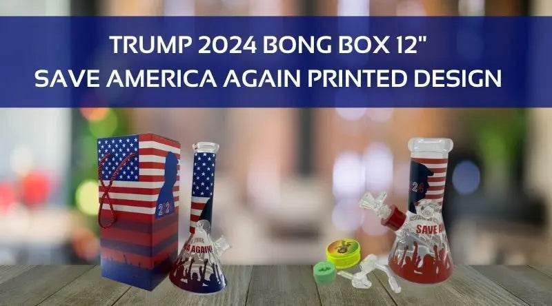 Trump 2025 Bong Box 12" | Save America Again Printed Design - SmokeMEGA