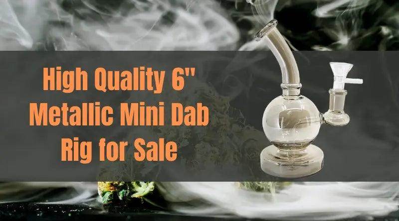 High Quality 6" Metallic Mini Dab Rig for Sale - SmokeMEGA