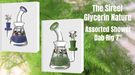 Sireel Glycerin Nature Assorted Shower Dab Rig 7 Inch - SmokeMEGA