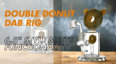 Double Donut Dab Rig 6.5" Style Meets Functionality - SmokeMEGA