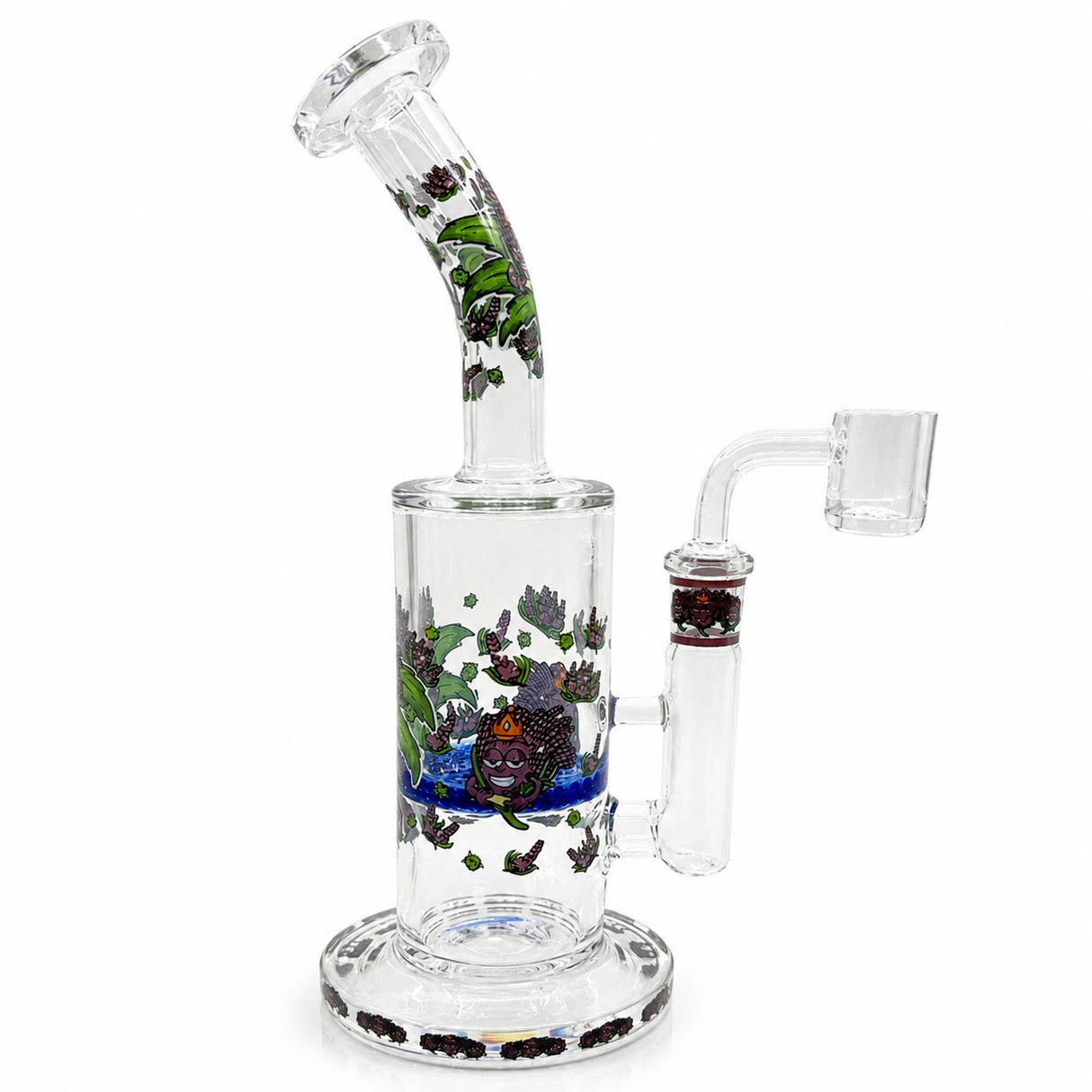 9 Inch Character Art Curved Neck Dab Rig | SmokeMEGA