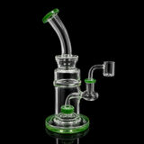 9 Inch Curved Neck Showerhead Dab Rig | SmokeMEGA