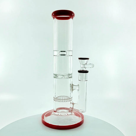 10-Inch Honeycomb Straight Water Bong - SmokeMEGA
