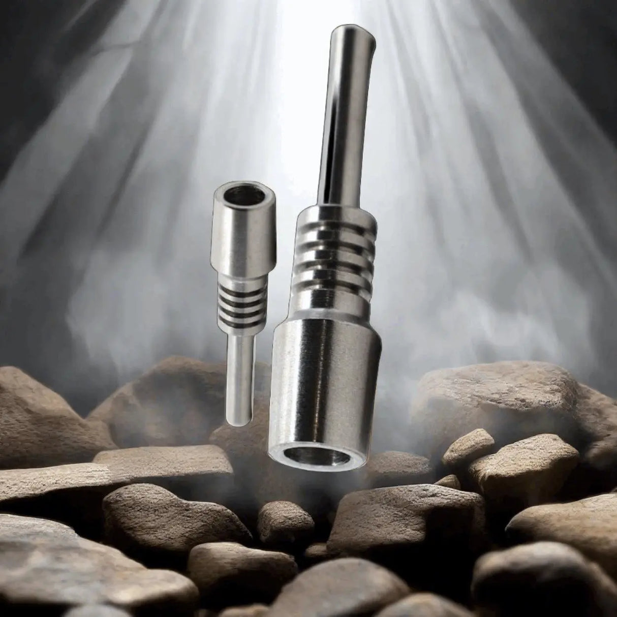 10 mm stainless steel nail with durable and rust-resistant properties on rocky surface.