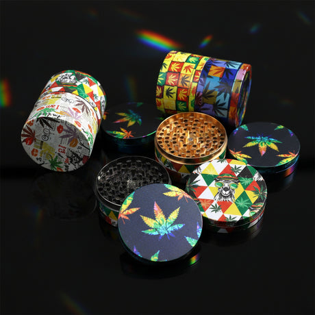 100 mm 4 Part Multi Color Grinder - SmokeMEGA