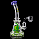 8 Inch Character Art Bent Neck Dab Rig | SmokeMEGA