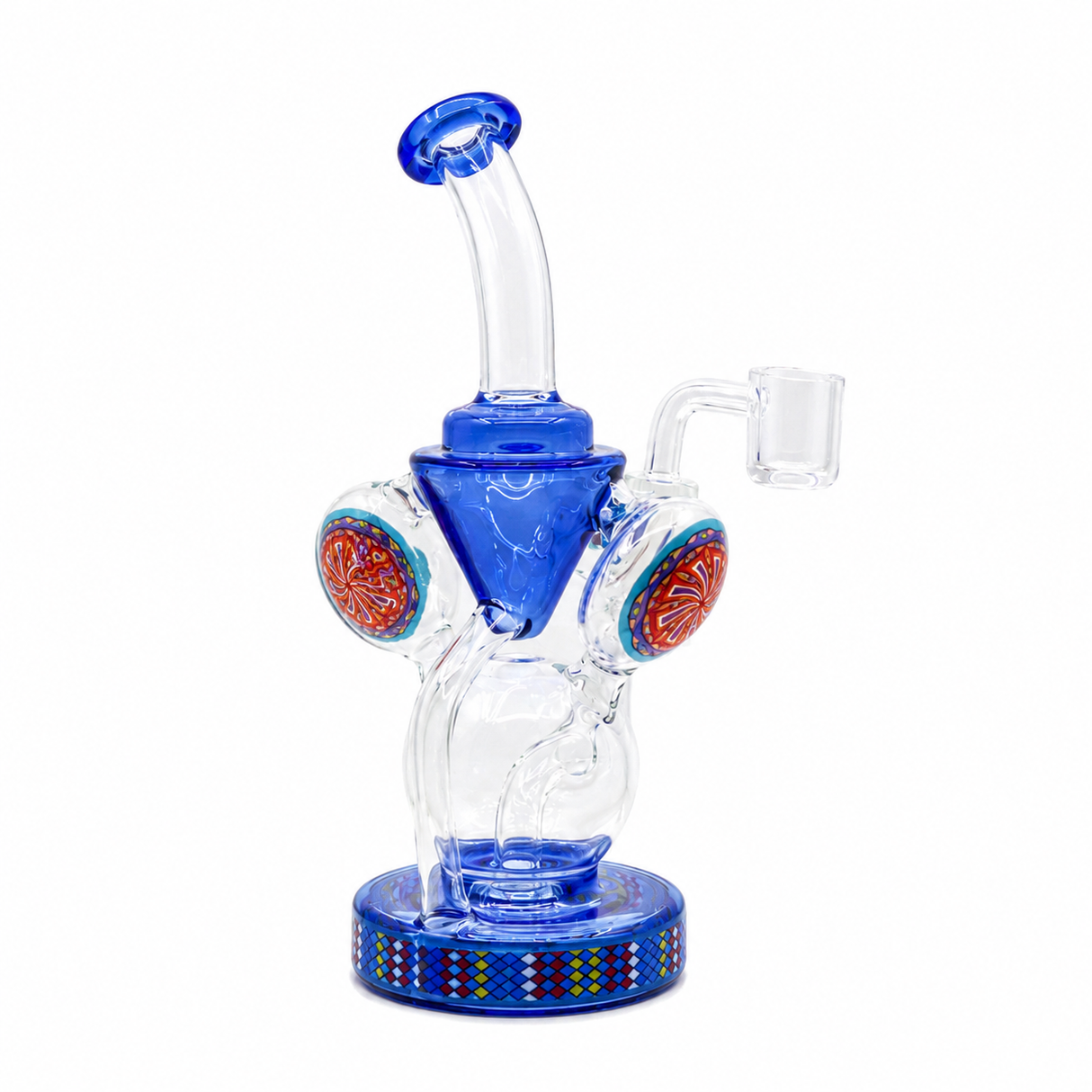 9" Dual Recycler Glass Dab Rig