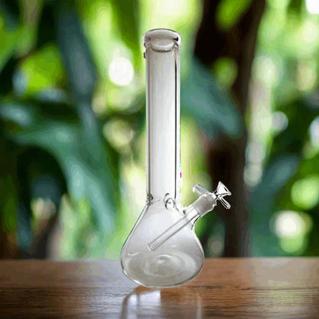 12" USA-made clear beaker bong, premium craftsmanship, durable smoking accessory.