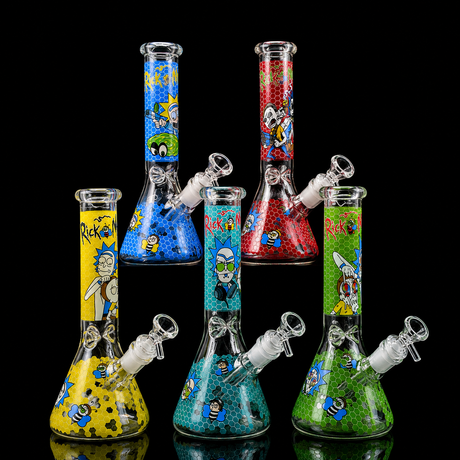 10 Inch Glow In The Dark Cartoon Beaker Bong | SmokeMEGA