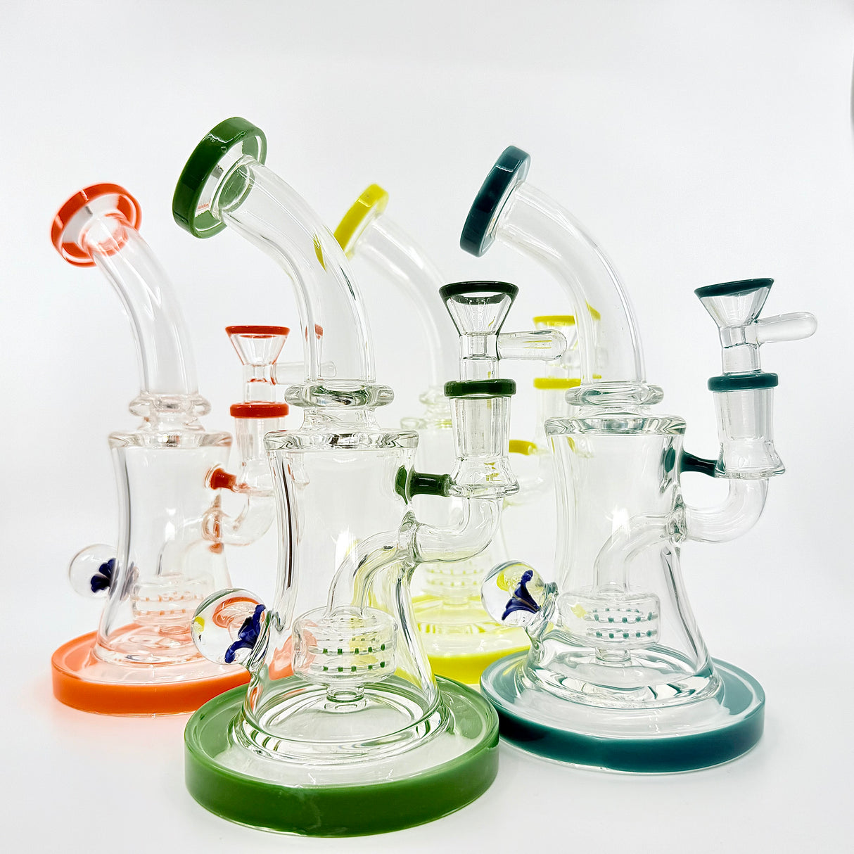 New 8.5 inch Flower Face Crystal glass Dab Rig