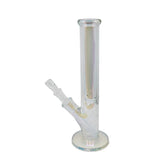 14 Inch Metallic Straights Water Bong with removable downstem and diffuser for enhanced filtration.