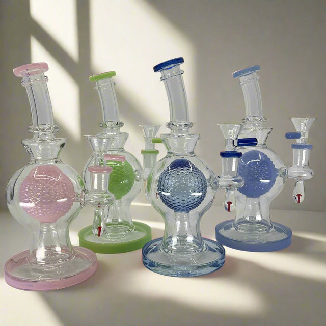 Colorful Glob Dab Rig with Suspension design for enhanced dabbing experience.