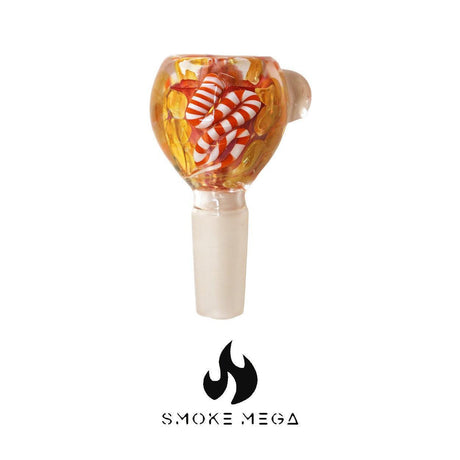 14MM Male-Glass On Glass Slide Bowl Round - SmokeMEGA