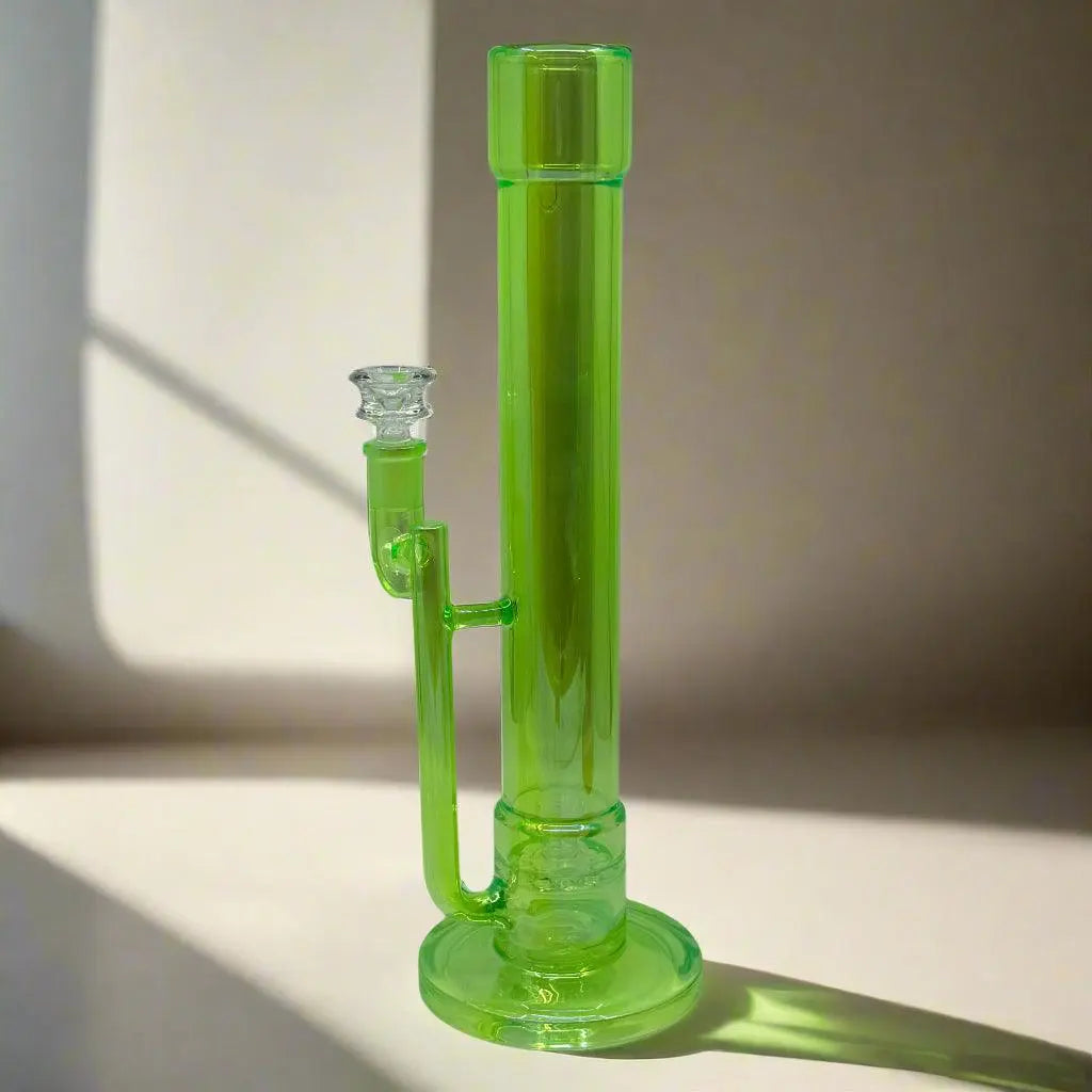 14" Metallic Double Tube In-line Straight Bong - SmokeMEGA