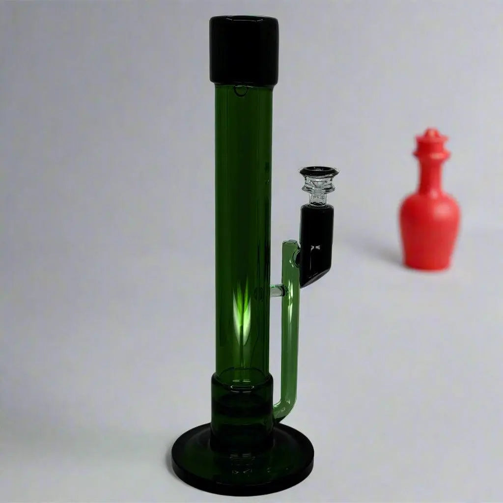 14" Metallic Double Tube In-line Straight Bong - SmokeMEGA