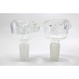 14mm Male- Clear Glass-on-Glass Bowls