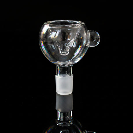 14mm Male- Clear Glass-on-Glass Bowls - SmokeMEGA