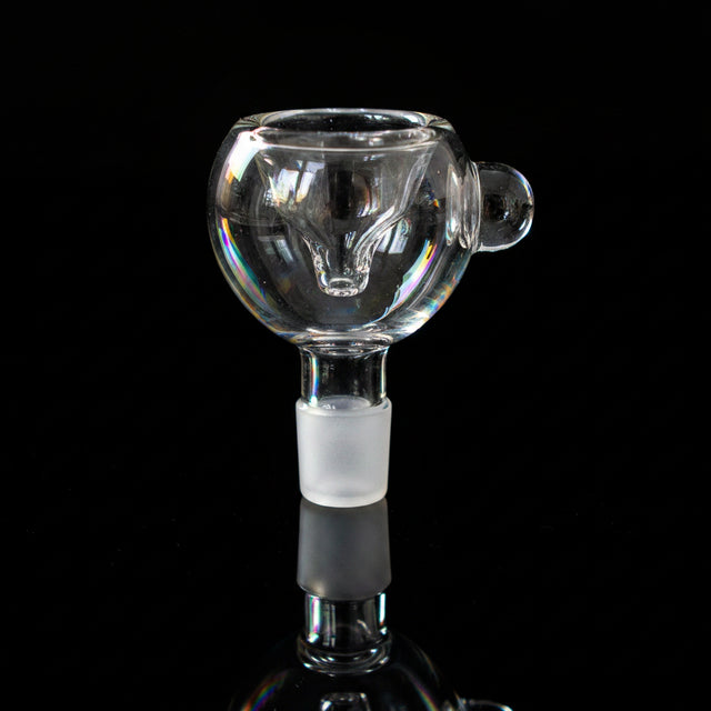 14mm Male- Clear Glass-on-Glass Bowls - SmokeMEGA