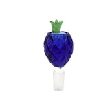 14mm male pineapple shape glass bowl, durable borosilicate glass, heat-resistant, fits 14mm female joints, unique design.