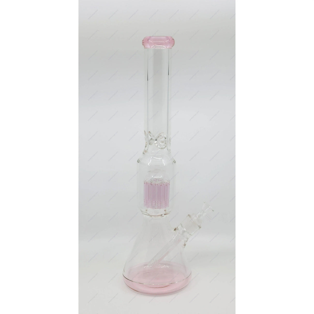 18" 12 arms 9 mm  Beaker Colored Bottom water Bong