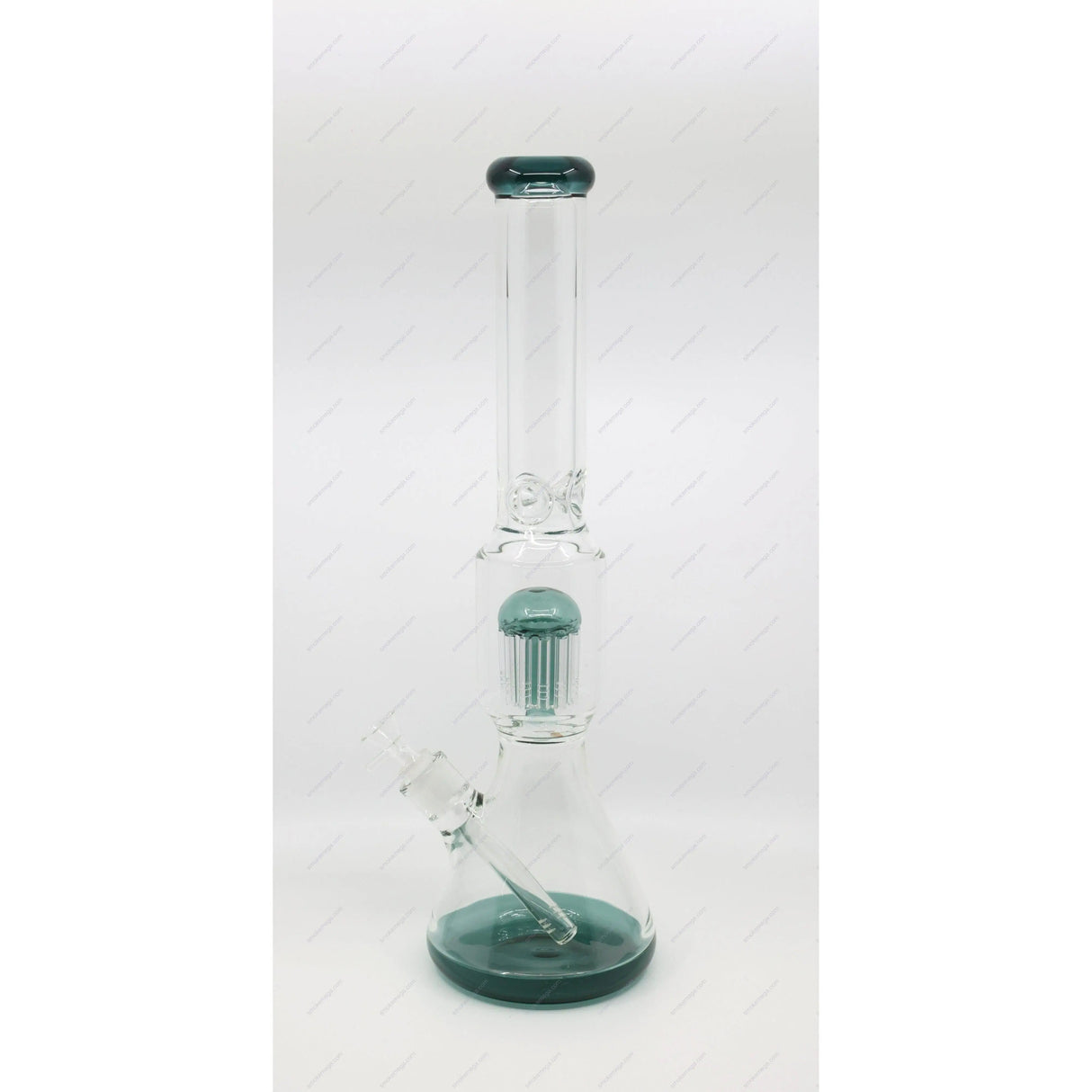 18" 12 arms 9 mm  Beaker Colored Bottom water Bong