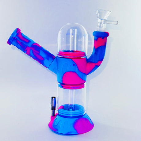 3-in-1 Silicone Water Pipe with Nectar Collector & Secret Storage