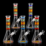 10 Inch Rasta Swirl Glass Beaker Bong | SmokeMEGA