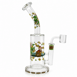 9 Inch Character Art Curved Neck Dab Rig | SmokeMEGA