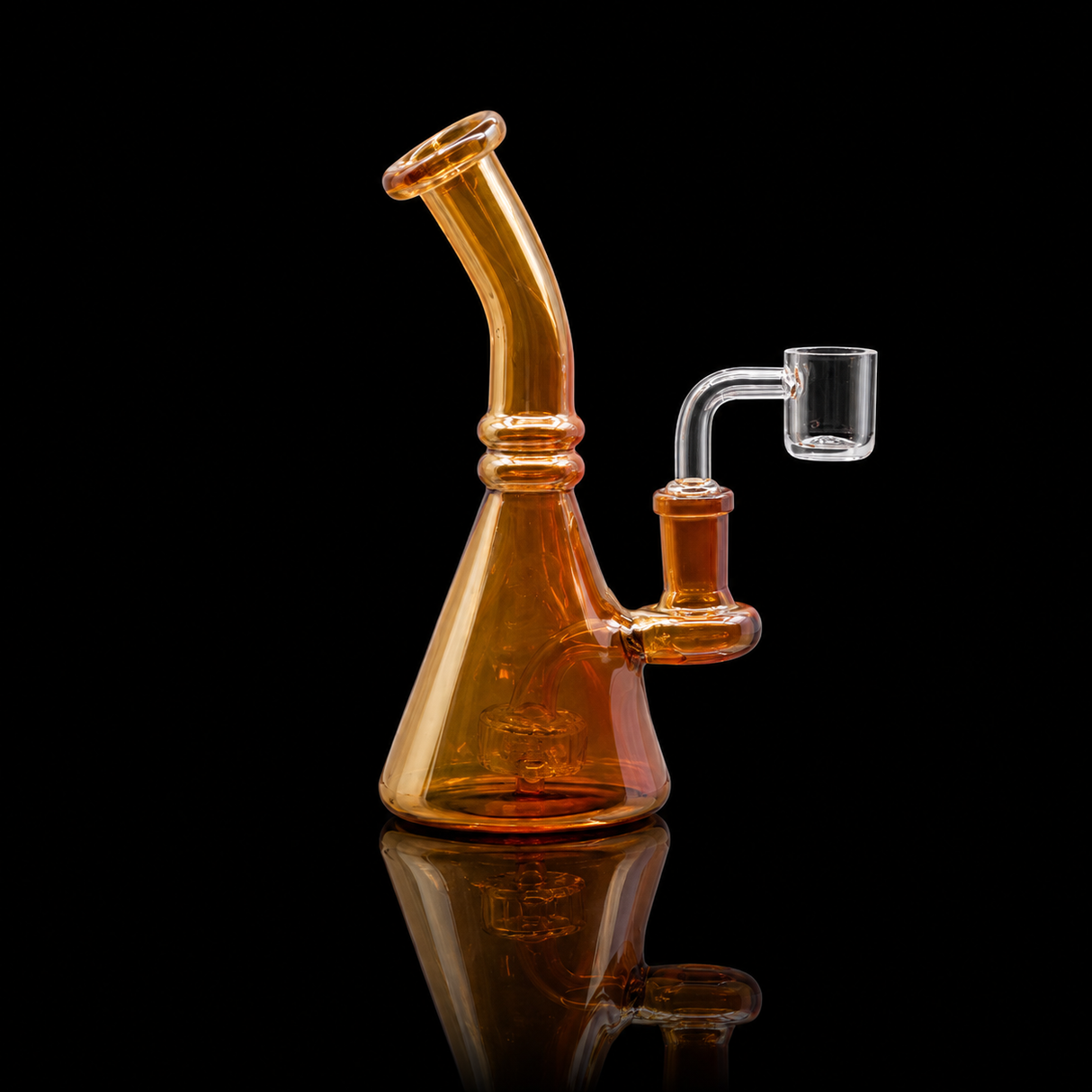 Mini Beaker Glass Dab Rig with Quartz Banger