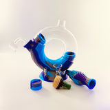 SmokeMEGA 4-in-1 Silicone Water Pipe - Versatile 11" Long with Nectar Collector