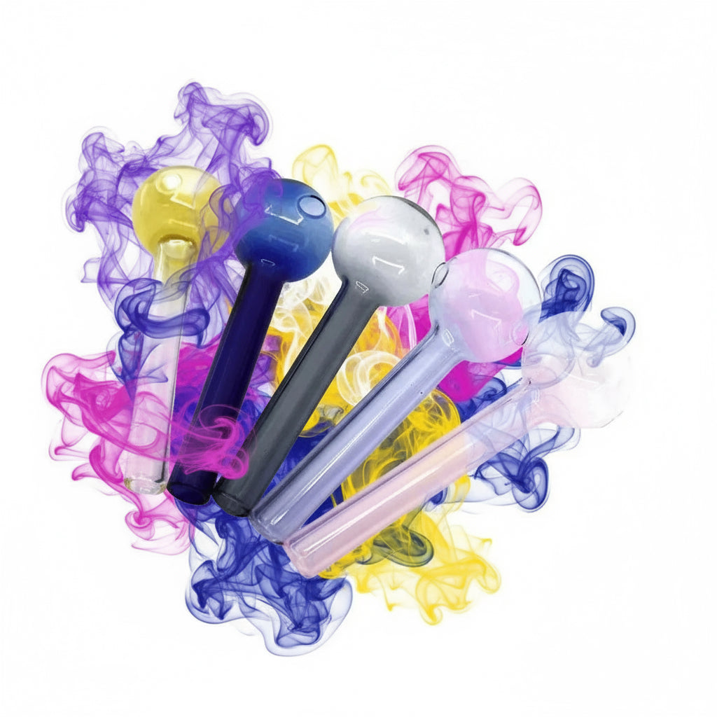 4-inch Colorful Pyrex Glass Thick Oil Burner Pipe