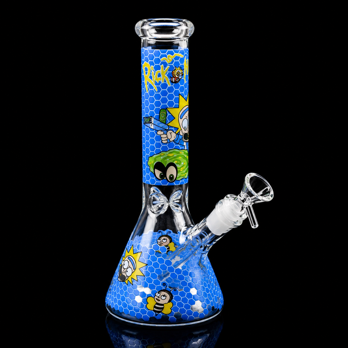 10 Inch Glow In The Dark Cartoon Beaker Bong | SmokeMEGA